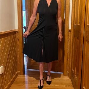 Hugo Buscati Elegant Black Halter Dress